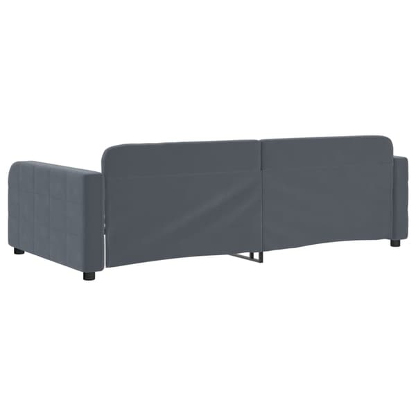 vidaXL Bäddsoffa mörkgrå 90x200 cm sammet