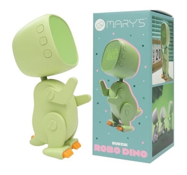 Grønt robo dino vækkeur