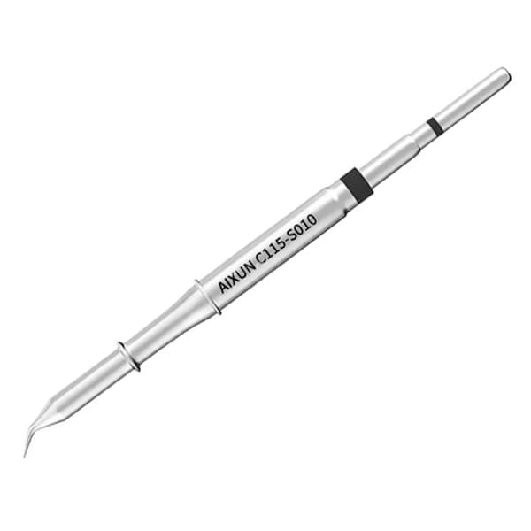 Aixun C115-S010 precisionslödspets, böjd, S-typ, 0,1 mm