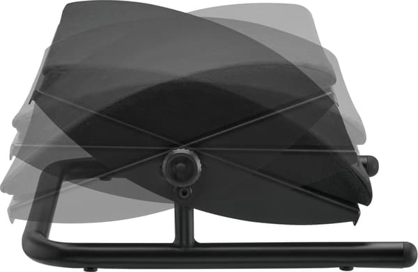 Powerton ergonomisk benstøtte, stål, 25 kg, sort