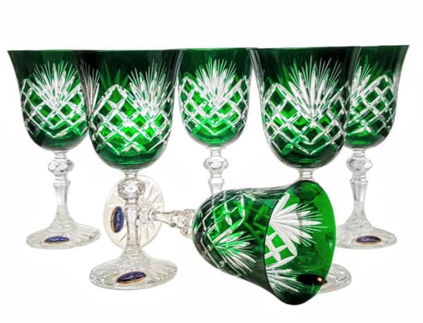 Smaragdkristallvinglas 220 ml Ananas