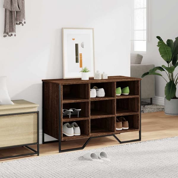 vidaXL skoskab brunt egetræ 90x38x61,5 cm