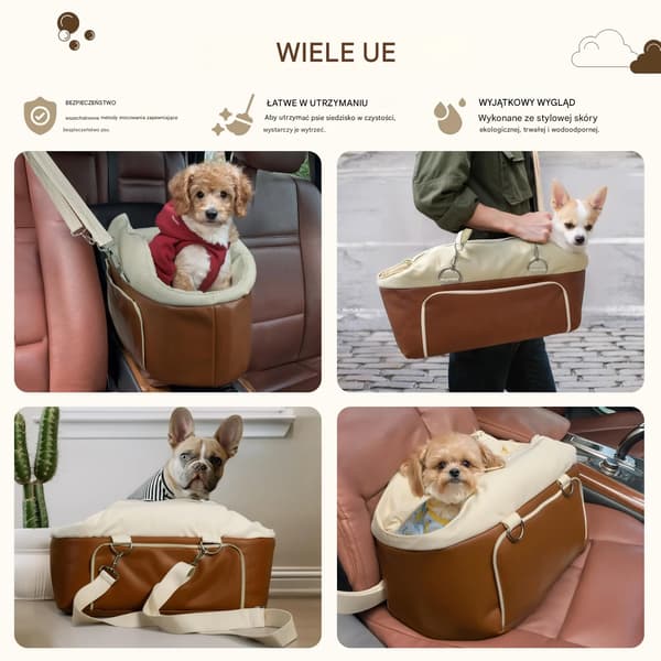 Autostol til små hunde på armlænet
