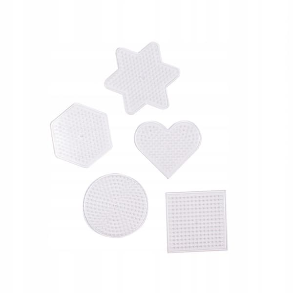 SKABONERE til presseperler, transparente, 5 stk.