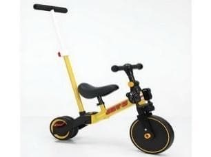 Gul trehjulet cykel