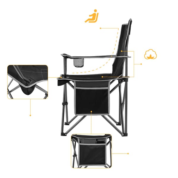 KING CAMP Lotus B10 foldbar campingstol - sort