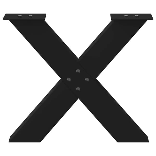 vidaXL X-formade soffbordsben 2 st svart stål