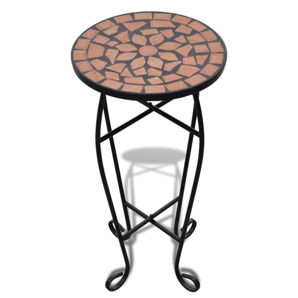 vidaXL sidebord med mosaikplade terrakotta