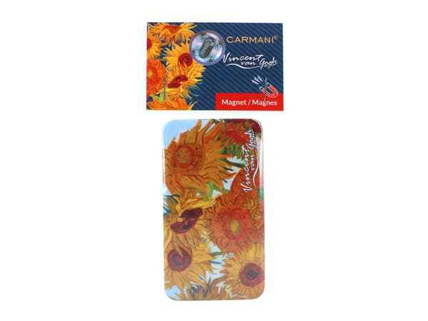 Rektangulär magnet - V. van Gogh, Solrosor (CARMANI)