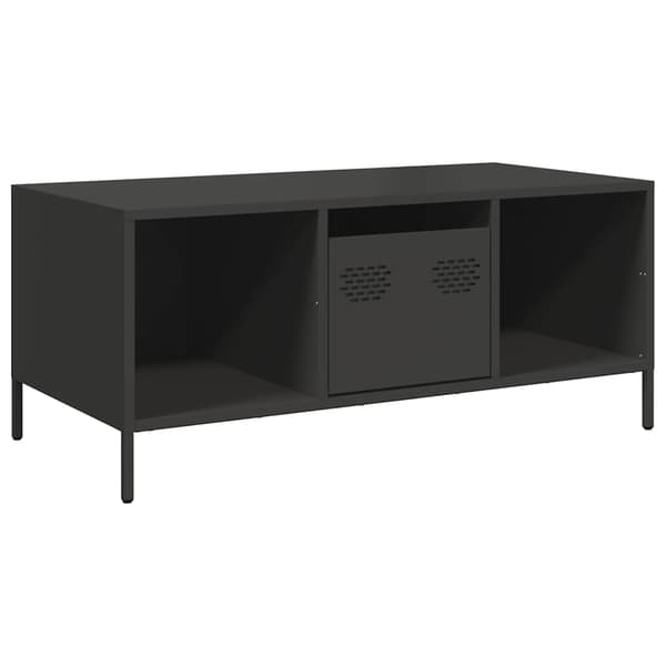vidaXL sofabord sort 101,5x50x43,5 cm stål