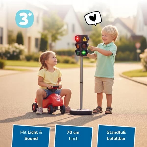 Trafiklys til børn med lys- og lydeffekter 70 cm