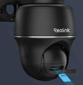 REOLINK ARGUS PT+ SORT SOLKAMERA