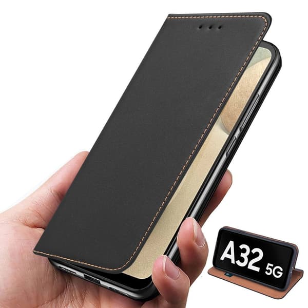 Læderpung til Samsung Galaxy A32 5G, Sort