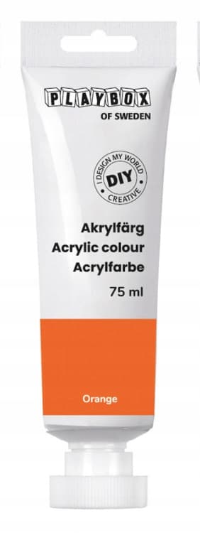 Tee-se-itse oranssi akryylimaali 75 ml:n tuubissa