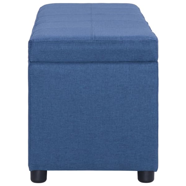 vidaXL Förvaringsbänk 116 cm blå polyester