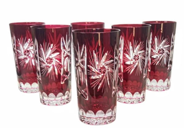 Ruby Crystal Vandglas 320ml Olivenkværn