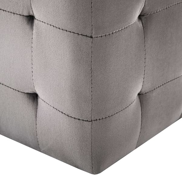 vidaXL Sängbord, set om 2, grå, 30x30x30 cm, sammet