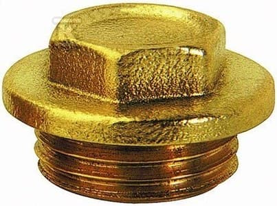 Plugg med fläns 1/2" mässing