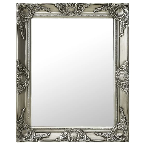 vidaXL Barock väggspegel 50x60 cm silver