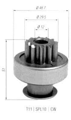 MM AMB0450 MAGNETI MARELLI BENDIX STARTMOTOR
