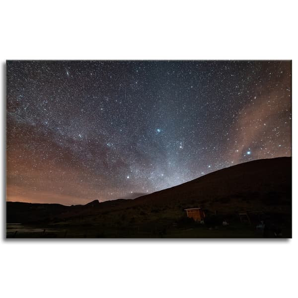 Lærredstryk Rummet Stjernehimmel 80x50
