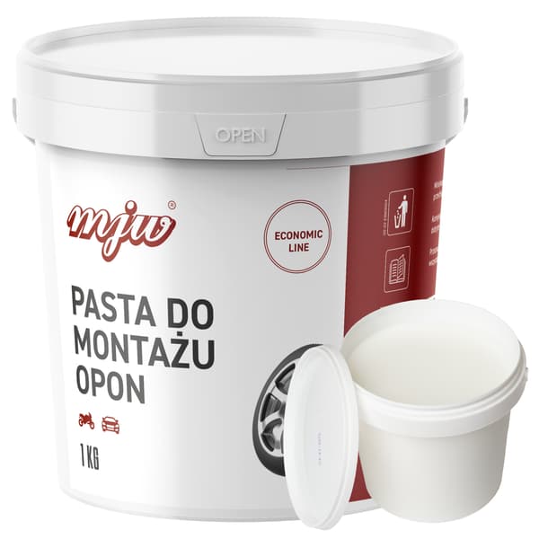 Dækmonteringspaste, hjulskift, vulkaniseringssalve, 1 kg smøremiddel