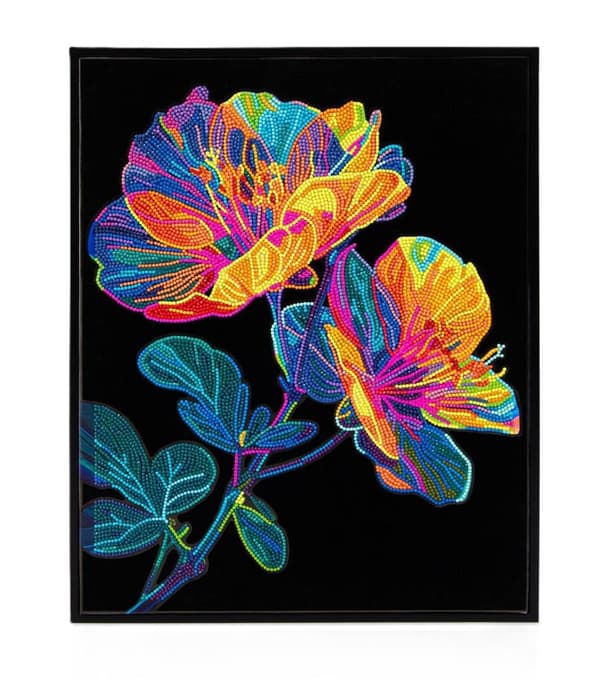 Diamond Dotz - Vuxna Flockad Neon Blommig