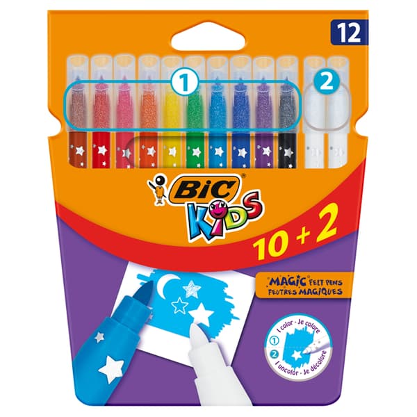 12 COL tuscher. BIC KIDS MAGIC 10+2 4085