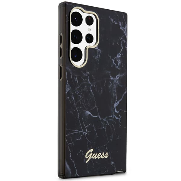 Guess Marble Collection cover til Galaxy S23 Ultra, sort/sort
