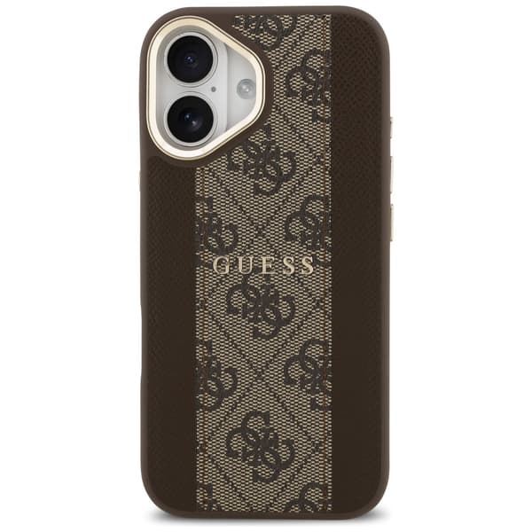 Guess 4G Stripe MagSafe-etui til iPhone 17 brunt