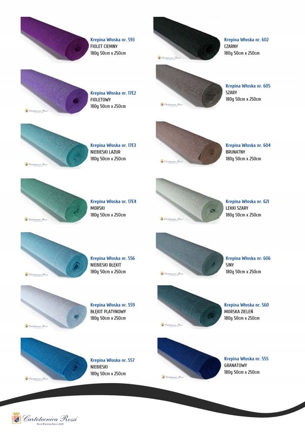 Kräpppapper 50x250cm 180gr 17E/4 turkos 0409