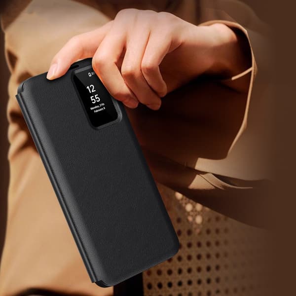 Samsung Galaxy S25+ Plus Smart View Pung Flip Etui, Sort