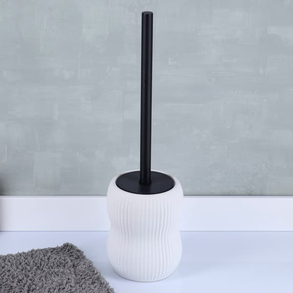 Keramisk toalettborste vit