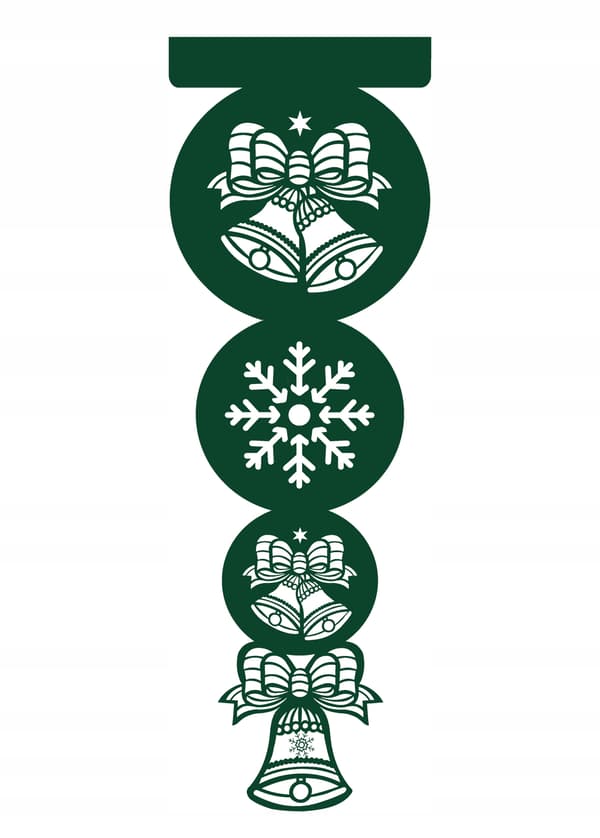 R18 ÅBEN moderne JULEPynteskærm Jul VINTER 90x30 hvid