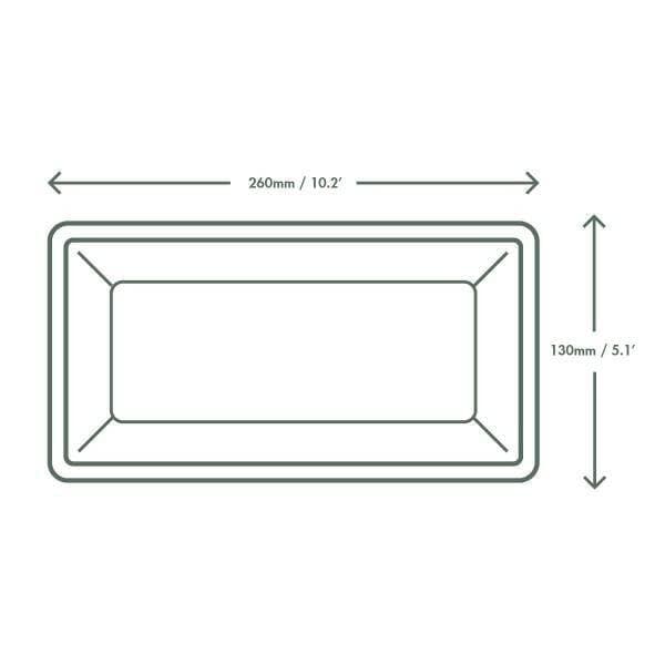 Engångsform av sockerrör 26 cm x 13 cm, 50 st grillcatering