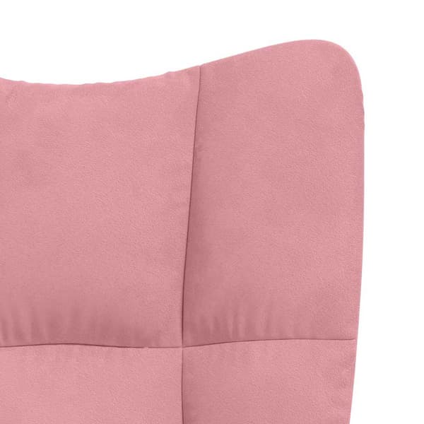 vidaXL Fåtölj, rosa, klädd i sammet