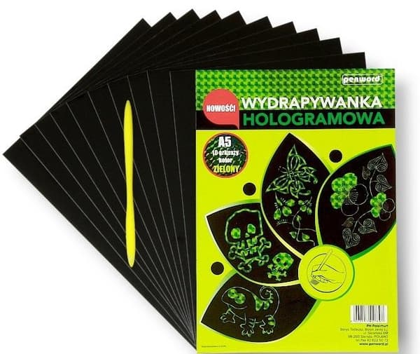 Hologrammi raaputusarkki A5 vihreä