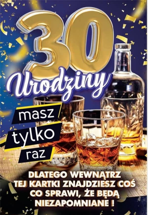 Syntymäpäiväkortti pullonkorkilla 30