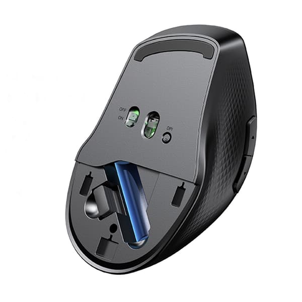 Ergonomisk trådløs computermus MU101 Bluetooth 2.4 GHz blå