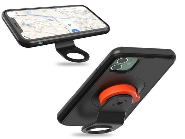 Cykelhållare för styr + skyddsfodral för iPhone 11 (6,1") - montering med låssystem