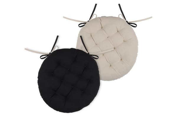 DUO stolsdyna 38 cm ljussvart