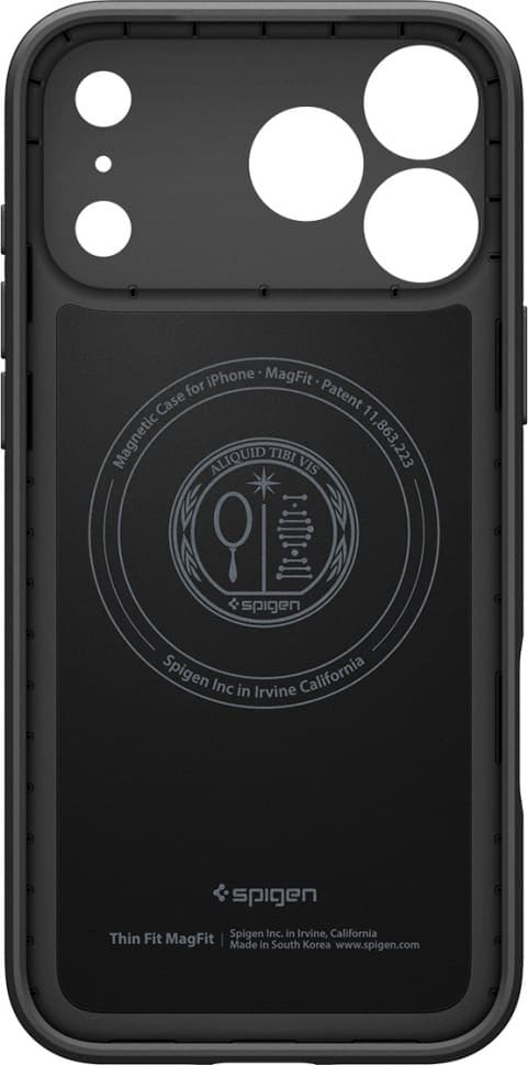 Spigen Thin Fit MagSafe -suojakuori Apple iPhone 17 Pro Maxille, musta