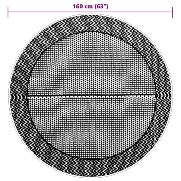 vidaXL Ulkomatto, Harmaa, Ø160 cm, PP