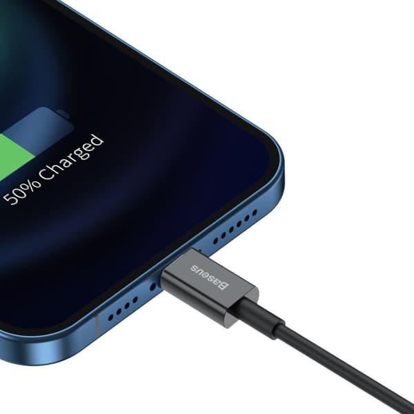 Superior-kaapeli iPhonelle USB - Lightning 2.4A 1m musta
