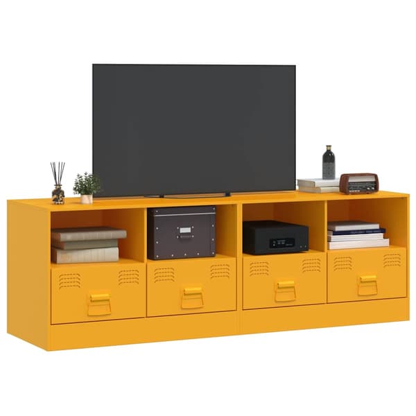 vidaXL TV-stativ, 2 st, senapsgrå, 67x39x44 cm, stål
