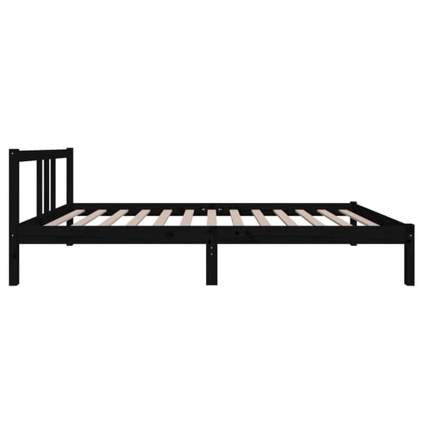 vidaXL sengestel sort massivt træ 100 x 200 cm