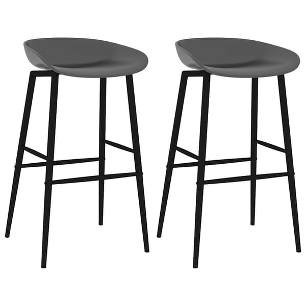 vidaXL Baarijakkarat, 2 kpl setti, harmaa