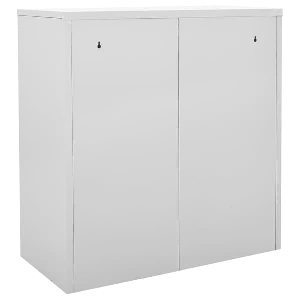 vidaXL Låsbart skåp grå/blå 90x45x92,5 cm stål