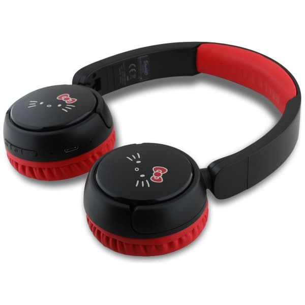 Hello Kitty Face Logo Bluetooth Over-Ear Hörlurar Röda