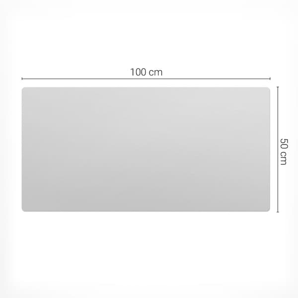 Universal beskyttelsesmåtte til computerudstyr, grå farve, 100x50 cm